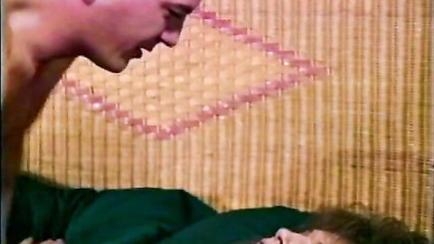 Classic seduction scene with oiled blonde long hair beauty and tight pussy tease