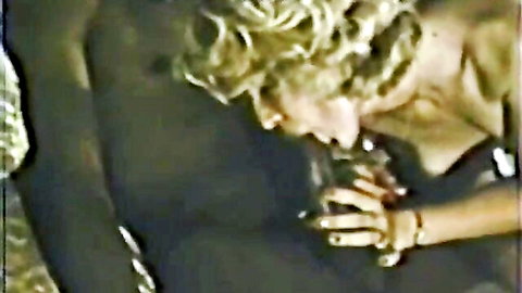 Retro blonde bombshell in hardcore doggystyle with King Prick's big black cock