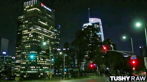Jessa Rhodes in Tushy Raw urban LA night skyline scene