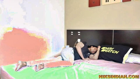 Niks Indian in desi hardcore BJ and pounding scene on bed