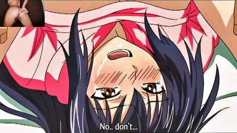 Uncensored hentai step sis in school uniform screams 'No, don't' during intense pounding