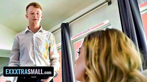 Petite blonde Molly Little with redhead acting coach in private lesson