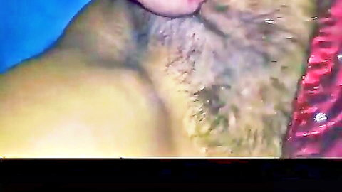 Hairy man close-up in red outfit from Nava creampie adult MV scene