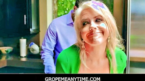Kit Mercer big tits MILF groped in freeuse scene with Savannah Sixx Latina teen