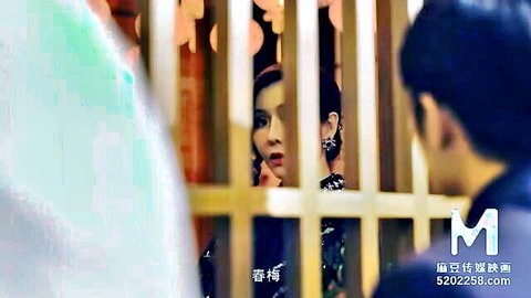 Su You Tang seductive in Chinese massage parlor trailer, behind bars