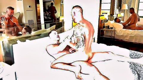 Hardcore interracial DP with big black cock destroying tight white pussy