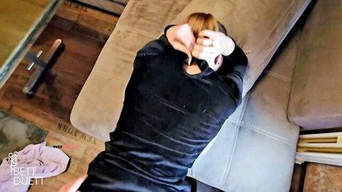 BettDuett kinky POV legs up in black top