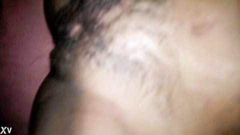 Blurry close-up of hairy Indian aunty's intimate area in steamy uncle encounter