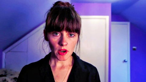 Sydney Harwin's petite brunette in intense POV pleasure expression