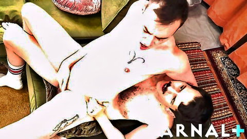Mason Lear pounds hairy hunk brother in steamy gay anal scene