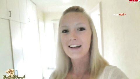 SteffiLuu blonde smiling in POV setup for blowjob and dirty talk