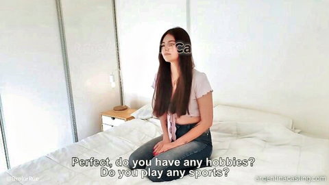 Argentinian teen Martina Rios Tercero in casual casting interview