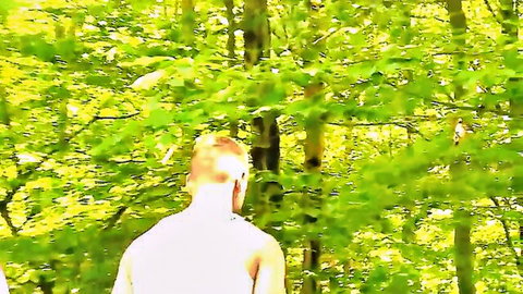 Man in woods from behind, outdoor gay teaser thumbnail