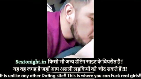Hot Indian couple getting intimate in public car, naughty lovers frenzy