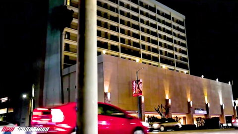 Clark Kent picks up hot Latina wife outside hotel at night