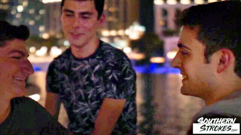 Aiden Ward with two young studs in outdoor threesome preview