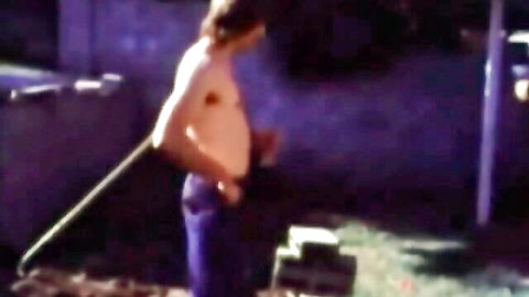 Vintage babe's hairy ass hammered in reverse cowgirl action