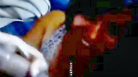 Indian beauty giving expert blowjob to thick cock close-up