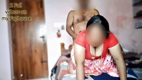 Desi Aunty Visaaksaa seducing and fucked hard in saree lingerie doggy style