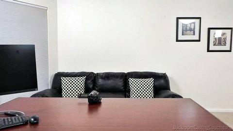 McKenzie's empty casting couch setup for hardcore anal video
