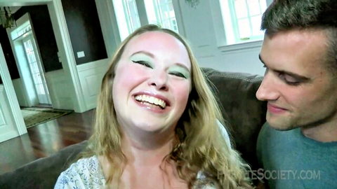 Shyla the sexy BBW smiles with partner before hardcore anal pounding