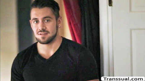 Handsome stepson in black shirt with Melanie Brooks anal scene