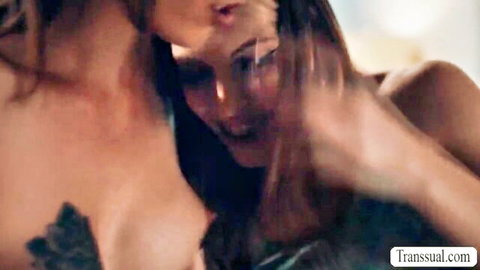 Melanie Brooks passionately licks stepdaughter's neck in steamy lesbian scene