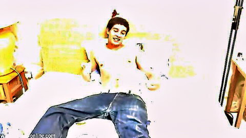 Paul Valery big dick exposed, shirtless guy smiling with pants down