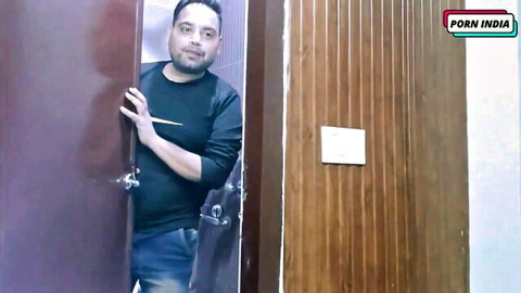 Sree 023's male co-star peeking from door in Desi Indian step-sister web series