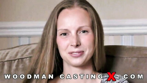 Kinuski Kakku blonde MILF in Woodman casting interview