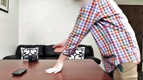 Big-titted MILF Jena bends over in backroom casting for anal surprise