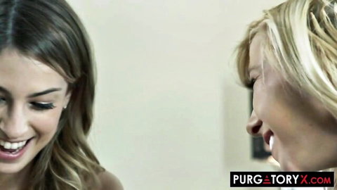 Kenzie Reeves and Kristen Scott in steamy summer kiss, Purgatory X