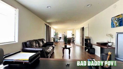 BadDaddyPOV stepdad seduces stepdaughter in luxurious home POV setup