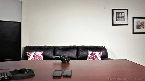 Dani's first blowjob and anal casting couch setup