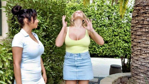 Penny Barber and Daisy Fuentes tease in skimpy outfits outdoors