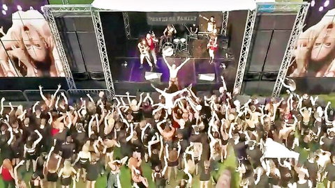 Julia North and Nikki Riddle's wild MILF party with frisky friends