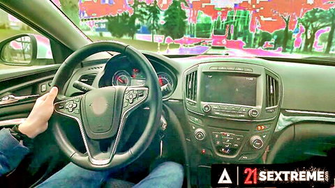 Nikki Nuttz in car dashboard scene, 21 Sextreme GILF big tits video