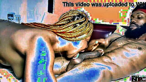 Strawberryshan teases and sucks Strawberry's big black cock in Nolly Porn