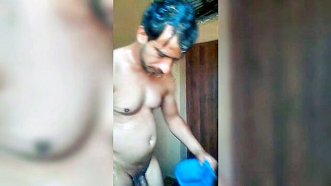 Nabin Chaulagain naked masturbating in hospital bathroom with bucket