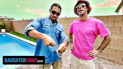 Pervy studs with Scarlet Skies & Amber Stark in Daughter Swap pool teaser