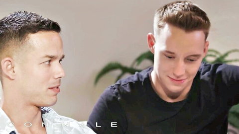 Nic Sahara and Matt Lockwood in close gay intimate moment