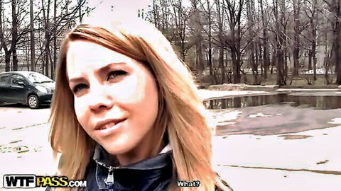 Blonde football fan smiles in outdoor pickup scene, part 3 hot sex adventure
