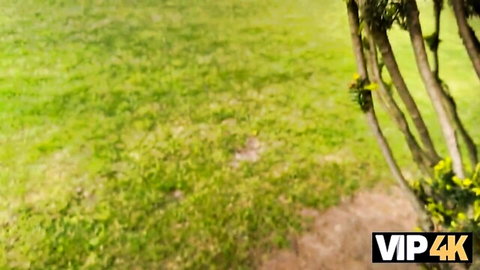 Ebony big-ass debt collector seduces outdoors in hot scene