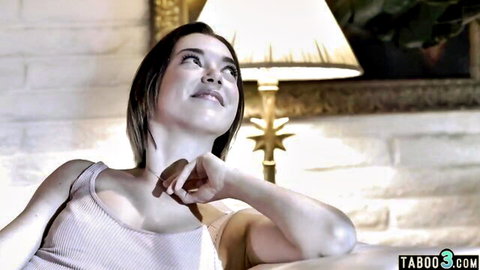 Anny Aurora smiles seductively in taboo blowjob tease for stepuncle anniversary