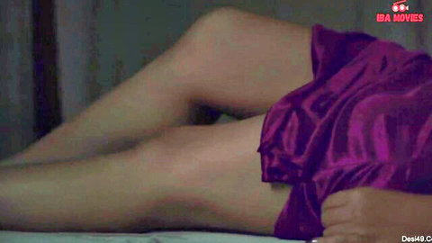 Adorable Indian MILF in purple dress teasing with big tits