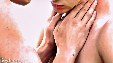 Kevin Warhol and Lars Norgaard in passionate gay neck kissing foreplay