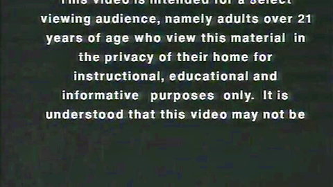 Adult video disclaimer text warning for viewers over 21 years old only