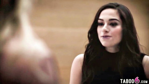 Sophia Burns in intense eye contact during session with Seth Gamble