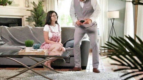 Ellie Nova naughty babysitter seduced by Danny Mountain's skills