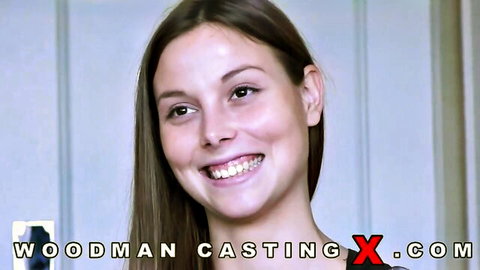 Cloe Celestine sexy young brunette in Woodman casting call